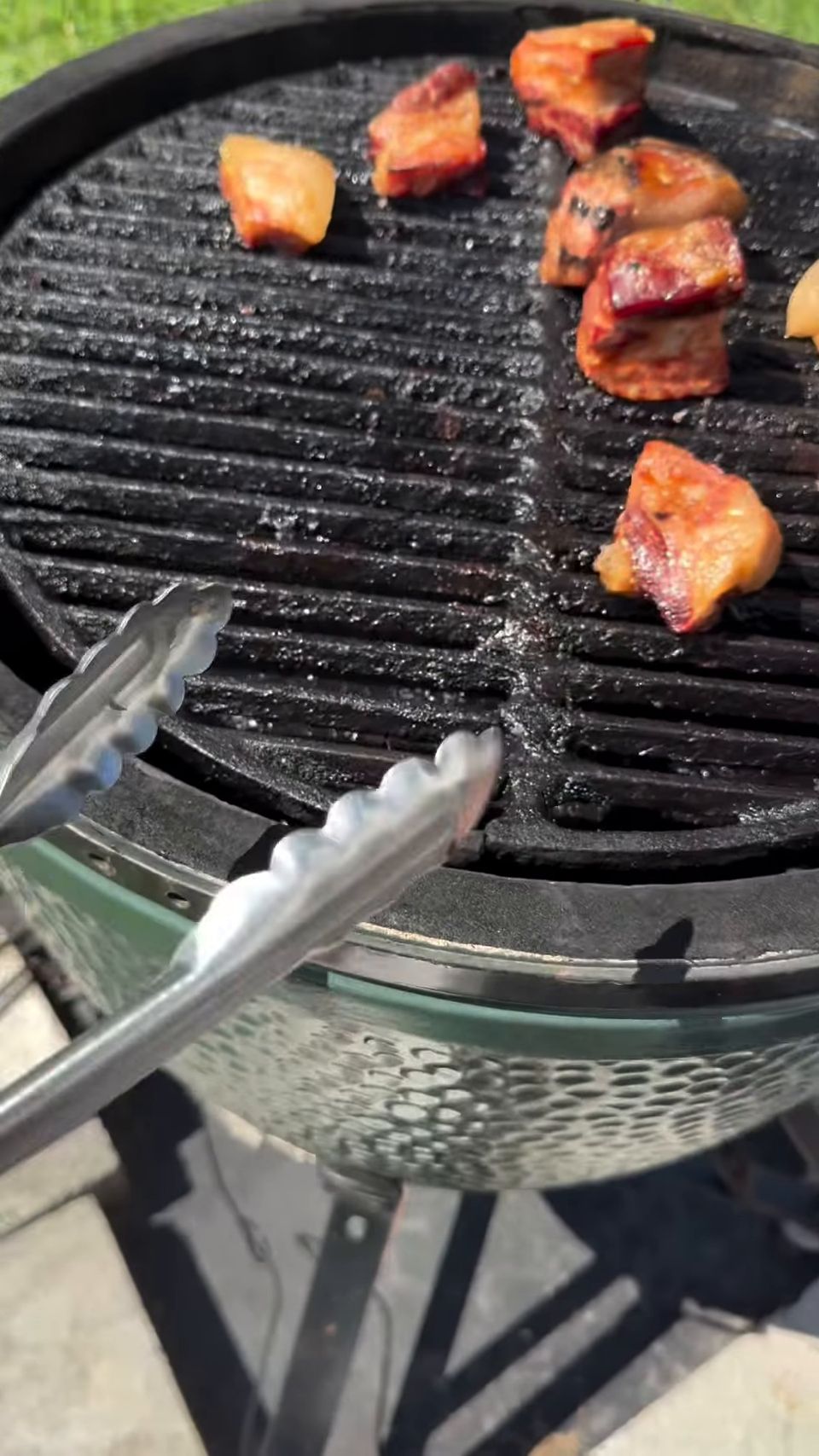 Pork belly on the grill